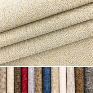 100% Polyester Plain <strong>Burlap</strong> <strong>Fabric</strong> Yarn <strong>Dyed</strong> for Handbag Home Textile Car Cover Linen Weft Knitted Pillow Wholesale Woven <strong>Fabric</strong> - Product Image 1