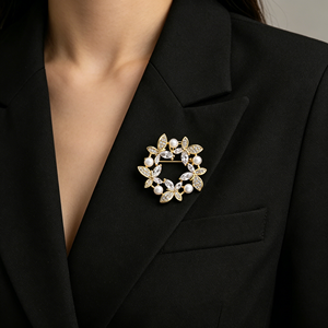 Broche de perlas cultivadas para el día de la madre, regalo para abuela, esposa, regalo de cumpleaños, joyería elegante para ocasiones formales - Product Image 1
