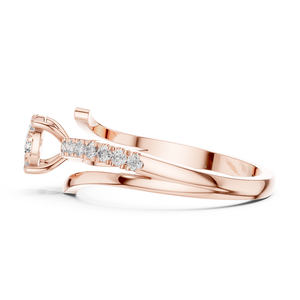 Anillo de Diamantes en Oro Rosa, Joyería Elegante y Brillante para Mujer, Ideal para Bodas, Compromisos, Fiestas y Regalos - Product Image 4