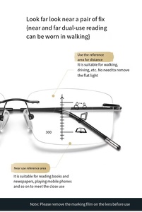 Nouvelles lunettes anti-lumière bleue pour presbytie, vente directe d'usine, verres progressifs multifocaux photochromiques carrés en PC, plastique - Product Image 4