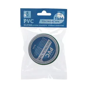 Ruban isolant en PVC, 0,13 mm x 17 mm x 15 m, couleur verte, idéal pour isoler, réparer et protéger les circuits électriques et - Product Image 2