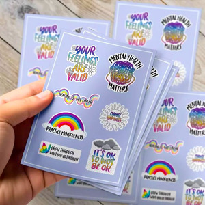 In ấn Vinyl cá nhân dán nhãn không thấm nước Nụ Hôn cắt Sticker tấm dính tùy chỉnh Sticker Sheets - Product Image 1