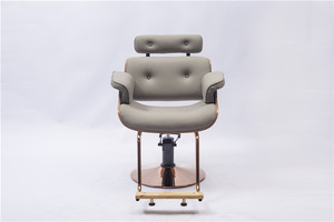Chaises de <span class=keywords><strong>salon</strong></span> de coiffure uniques de style <span class=keywords><strong>italien</strong></span>, avec base en éponge haute densité, peinture dorée, couleur or et accoudoirs en bois massif - Product Image 2