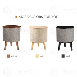 HOMEMORE-Mesa inteligente de madera sólida, <span class=keywords><strong>mueble</strong></span> moderno nórdico, mesa de centro de madera, altavoz con carga inalámbrica - Product Image 6