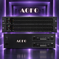 Égaliseur graphique professionnel AOFO 1231 à double canal et 31 bandes avec XLR TRS pour DJ, karaoké et système de sonorisation PA