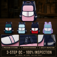 Sac à dos scolaire personnalisé pour enfants, rose, multi-couches, avec fermeture éclair, pour livres et rangement de voyage, fournisseur en gros