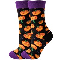 Chaussettes amusantes en coton de haute qualité pour Halloween, vente en gros, chaussettes tendance