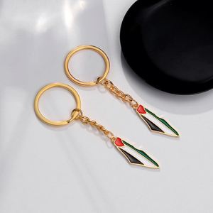 Wholesale Palestine Map Flag Keychain Pendant Decoration Men's and Women's Metal Pendant <b>Key</b> Chain Freedom Palestine <b>Key</b> <b>Ring</b> - Product Image 3