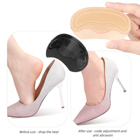 Coussinets de talon en silicone et daim auto-adhésifs anti-friction pour ajustement demi-taille et amorti, pour chaussures habillées et usage quotidien, doublures de talon