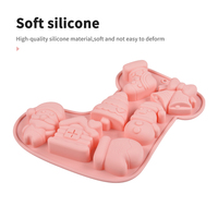 Moule de cadeau de Noël à 6 cavités sans BPA moule en silicone pour barre de chocolat moule en silicone pour bonbons de cuisson en silicone