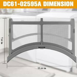 Filtre pour machine à laver DC61-02595A compatible avec le sèche-linge Samsung, installation facile, usage domestique, matériau plastique - Product Image 2