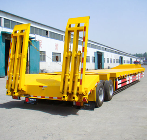 Remorque à plateforme en acier haute résistance de <span class=keywords><strong>13</strong></span> m à col de cygne, pour transport de conteneurs de 40 pieds et de grandes plaques, idéale pour les charges lourdes - Product Image 5