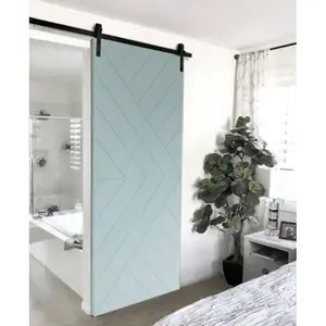 Grandsea Farm High Quality Barn Partition Door Solid Wood Style High Quality Bedroom Living Room Partition Suspension Barn Door