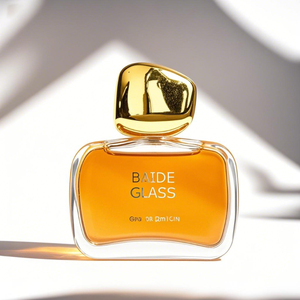 Factory Clear Perfume <b>Spray</b> <b>Bottle</b> <b>Empty</b> Crimp Rectangle 50ml Glass Flat Perfume <b>Bottle</b> with Gold Cap - Product Image 4