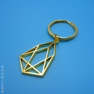 Llavero de Aleación de Zinc con Diseño Hueco, Logotipo Personalizado, Regalo Empresarial, Colgante Metálico Duradero, Imitación Oro - Product Image 2