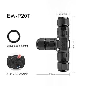 3 דרך 3 pin עמיד למים לנתק אוטומטי חוט מתגלגל ip68 עמיד למים מחברים - Product Image 4