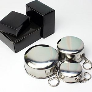 Taza Plegable Portátil de Acero Inoxidable para Beber Agua, con Llavero, para Viajes, Camping, Taza Telescópica de Metal para Actividades al Aire Libre - Product Image 5