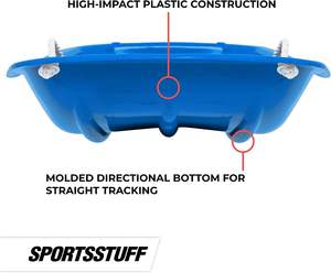 Downhill <span class=keywords><strong>Xtreme</strong></span> Flexible Adultes Enfants Toboggan en plastique Traîneau à neige Traîneau de Noël Enfants Planche d'herbe Portable 65cm - Product Image 3