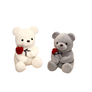 Orsacchiotto di Peluche <span class=keywords><strong>con</strong></span> Rosa, Regalo di <span class=keywords><strong>Compleanno</strong></span> Personalizzato per Bambini, Giocattolo Morbido e Adorabile - Product Image 6