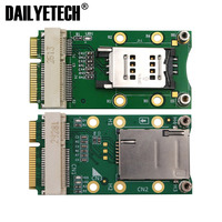 Adaptador PCI-E Mini Clamshell / Autoelástico con Ranura para Tarjeta SIM para Módem 2G/3G/4G WWAN LTE WLAN CDMA HSPA, Tarjeta GPS, 60*30*10mm