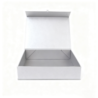 Boîte cadeau en carton rigide recyclable personnalisable avec fermeture magnétique Impression partielle UV et quadrichromie Formes personnalisées Aseptique