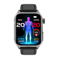 Montre connectée pour homme E810, tracker d'activité physique, grand écran de 1,95 pouce, ECG, surveillance de la température corporelle, étanche IP68