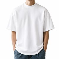 T-shirts pour hommes 100% coton, qualité supérieure, logo personnalisé, t-shirt surdimensionné, vente en gros, t-shirt à col montant, streetwear pour hommes