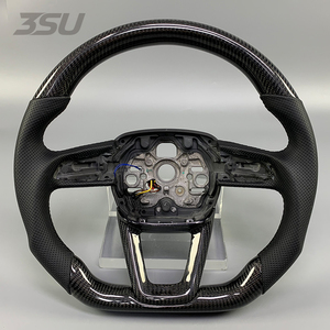 Volant sport en cuir et fibre de carbone pour <span class=keywords><strong>Audi</strong></span> A4 A5 A6 A6L A7 RS3 RS6 RS7 C7 C8 B9 B9 SQ5 Q5 <span class=keywords><strong>Q3</strong></span> Q7 Q8O, accessoires de voiture - Product Image 1