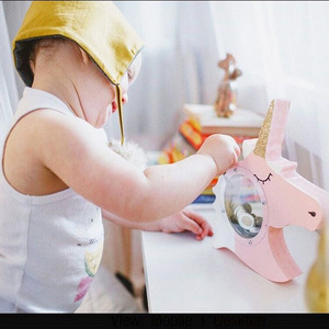 Coffre-fort <span class=keywords><strong>licorne</strong></span> mignon, <span class=keywords><strong>tirelire</strong></span>, boîte de pièces de monnaie, Animal de dessin animé, pour enfants et adultes, décor de chambre Kawaii, cadeau de noël, - Product Image 4