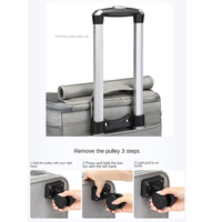 Poussette pour chat avec porte-bébé sur roues, deux animaux de compagnie, sacs séparés, double couche, sac à dos portable, grande capacité, chariot pour chiot