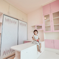 Maßgefertigtes, umweltfreundliches, multifunktionales Tatami-Bett-Kleiderschrank-Schlafzimmer-Set aus Holz für die Heimaufbewahrung, das die individuelle Gestaltung des gesamten Hauses unterstützt