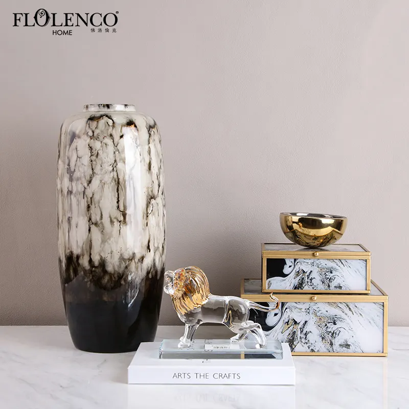 Advanced Home Decoration Exquisite Ceramic Storage Bottles Ginger Jar with Lid