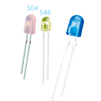 Ovale bleu 546 LED électroluminescente 5mm led diode clignotante 546 blanc rouge vert bleu jaune 2V 3V 20mA