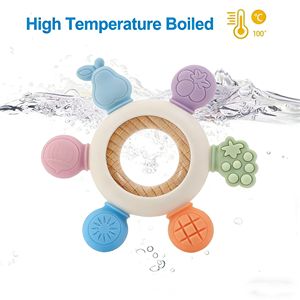 <span class=keywords><strong>Anneau</strong></span> <span class=keywords><strong>de</strong></span> <span class=keywords><strong>dentition</strong></span> en <span class=keywords><strong>silicone</strong></span> souple sans BPA avec <span class=keywords><strong>anneau</strong></span> en <span class=keywords><strong>bois</strong></span> pour apaiser les gencives des enfants - Product Image 4