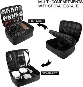 Free sample Electronics Organizer Travel Case, Water Resistant Travel Bag <b>Cable</b> Organizer <b>for</b> Essentials - Product Image 6