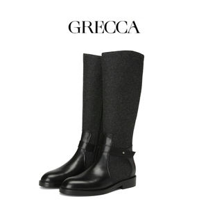 Damenstiefel Plateau Strick Overknee-Stiefel für Herbst Winter Schuhe Damen Blockabsatz Sockenstiefel Schuhe Damen - Product Image 2