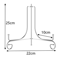 Support de Présentation Pliable Vintage en Métal à un Niveau pour Assiettes, Utilisation en Cuisine, Support Réglable Antidérapant pour Plats et Bols