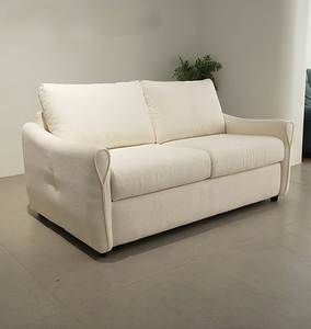 Divano <span class=keywords><strong>Letto</strong></span> Estraibile Multifunzionale Beige Crema, Moderno Divano <span class=keywords><strong>Letto</strong></span> in Tessuto a <span class=keywords><strong>2</strong></span> <span class=keywords><strong>Posti</strong></span> - Product Image 3