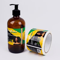Étiquettes autocollantes personnalisées pour bouteilles de shampoing, emballages de produits, étiquettes commerciales, étiquettes privées, autocollants imperméables
