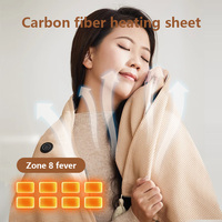 Manta Portátil Acolchada con Calefacción USB, para las Cuatro Estaciones, Suave, Lavable, con Control de Temperatura, Bajo Voltaje y Protección contra Sobrecalentamiento para el Hogar