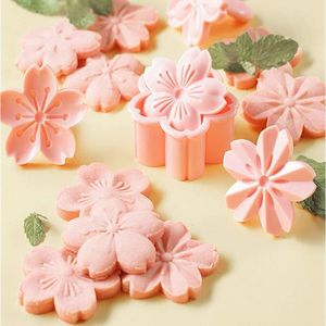 Lixsun แม่พิมพ์คุกกี้บิสกิตซากุระซากุระดอกไม้สีชมพูดอกไม้ที่ตัดคุกกี้แม่พิมพ์พลาสติก5ชิ้น - Product Image 6