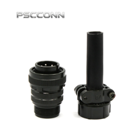 Connecteur d'alimentation circulaire mâle fileté PSCCONN MS5015 Série MS3106A 16-8P, étanche IP67, 5 broches, pour câble droit