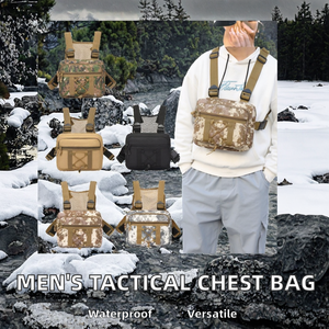 Gilet tattico da uomo leggero all'ingrosso con chiusura a cerniera impermeabile multifunzione Sport Outdoor borsa da petto con Design mimetico - Product Image 3