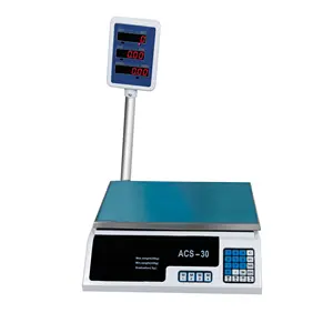 Balança de computação de preço de 40kg acs, venda quente, máquina digital eletrônica de 30kg com kg e unidades de posons