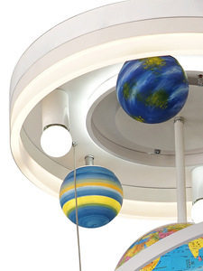 Di trasporto del nuovo creativo del capretto ragazzi e una ragazza di studio per Bambini stella lampade luce rotante pianeta terra globe <span class=keywords><strong>Lampadario</strong></span> per i bambini camera da letto - Product Image 2