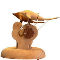 Automaton Jhisen Dolphin Companion, Décoration d'intérieur cinétique en bois faite à la main, Cadeau idéal pour les anniversaires et Noël pour la famille et les amis