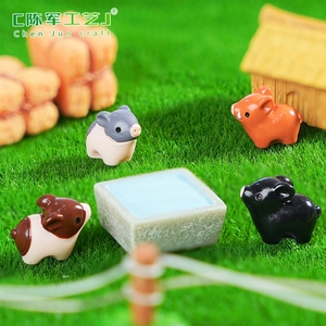 Mini accessoires décoratifs DIY pour aménagement paysager, motif cochon mignon et parfumé, pour le commerce transfrontalier - Product Image 3