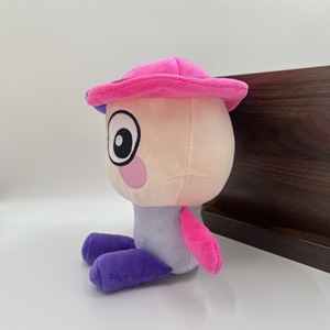Peluche de Moopy de Roblox, Personaje de Ojos Grandes, Juguete de Peluche para Niños de 5 a 7 Años, Unisex, Sombrero Morado y Rosa, Cuerpo Gris - Product Image 3