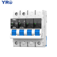 Disjoncteur miniature électrique YRO 4P 1000V pour tableau de distribution, mini MCB pour câblage de bâtiment et applications domestiques