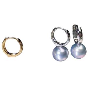 Ensemble de bijoux en argent DIY avec support vide pour boucles d'oreilles en argent S925, perles rondes de 8 à 12 mm, design de boucles d'oreilles pendantes tendance, modèle 21555 - Product Image 3